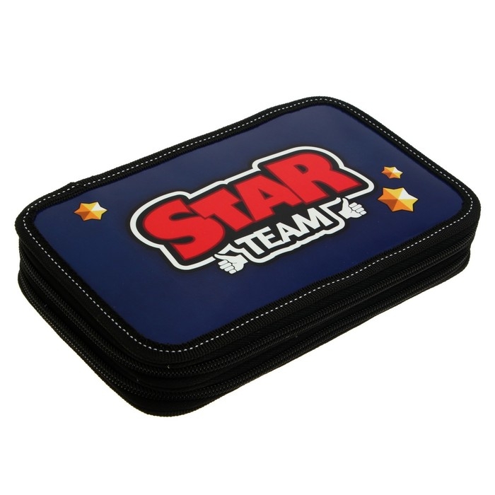 Пенал 2 секции, 125 х 205 х 40 мм, Calligrata 30П26/2 Stars team, ламинированный картон Пенал 2 секции, 125 х 205 х 40 мм, Calligrata 30П26/2 Stars team, ламинированный картон