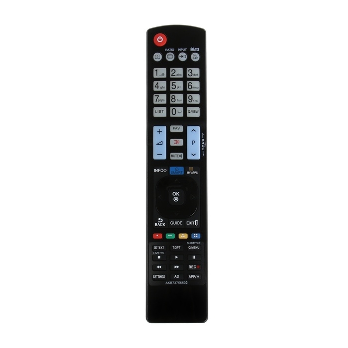 Пульт ДУ Huayu LCD AKB73756502, Для ТВ LG, универсальный, черный Пульт ДУ Huayu LCD AKB73756502, Для ТВ LG, универсальный, черный