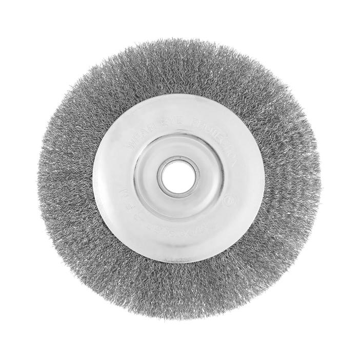 Щетка металлическая для УШМ ТУНДРА, плоская, посадка 22 мм, 200 мм Щетка металлическая для УШМ ТУНДРА, плоская, посадка 22 мм, 200 мм