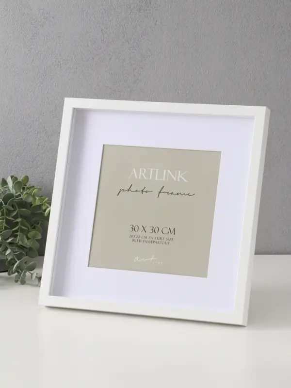 Фоторамка МДФ Фоторамка МДФ "Camila" 30х30 см, с паспарту (18х18 см), белый