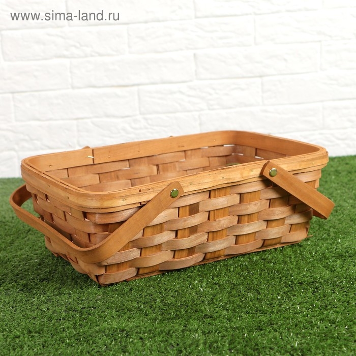 Корзинка «Лукошко», 31,5×21,5×12/25,5 см, орех, шпон Корзинка «Лукошко», 31,5×21,5×12/25,5 см, орех, шпон