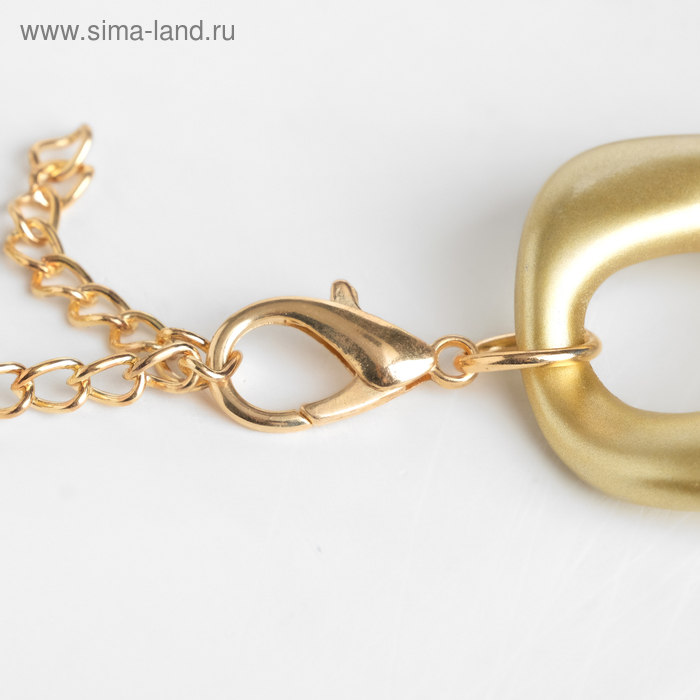 Колье «Цепь бруклин» крупные звенья, цвет матовое золото, 50 см