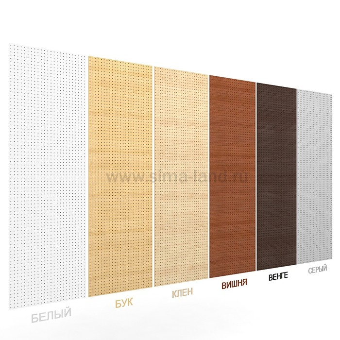 Настенная перфорированная панель односторонняя 60×0,6×180 см, шаг 2,5 см, цвет чёрный