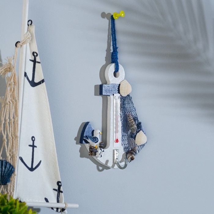 Термометр «Якорь с чайкой», 12 х 9,5 х 2,5 см Термометр «Якорь с чайкой», 12 х 9,5 х 2,5 см