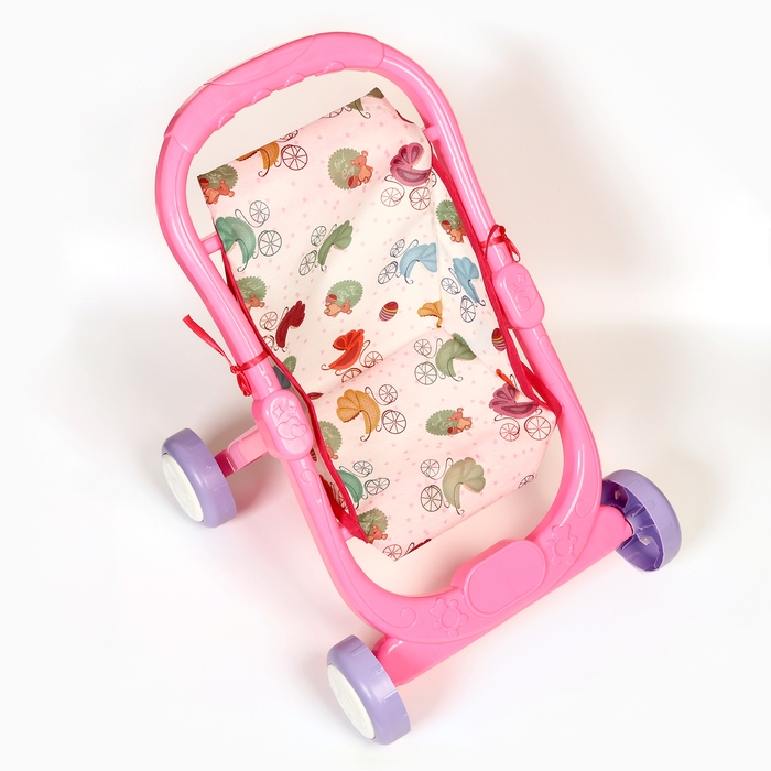 Игрушка детская Игрушка детская "Коляска для кукол", складная пластиковая, 40 х 65 см, МИКС