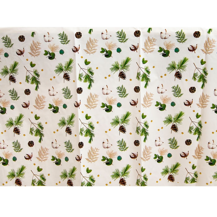 Скатерть новогодняя одноразовая &laquo;Шишки&raquo; 180х137 см