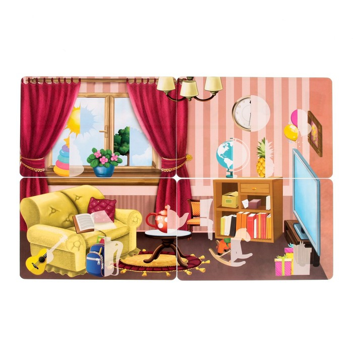 Настольная игра «Умное лото. Половинки: предметы» мемори, от 1 игрока, 3+ Настольная игра «Умное лото. Половинки: предметы» мемори, от 1 игрока, 3+