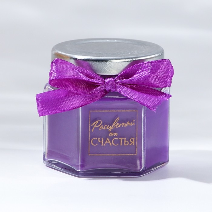 Свеча в банке  Свеча в банке "Неповторима", аромат ежевика