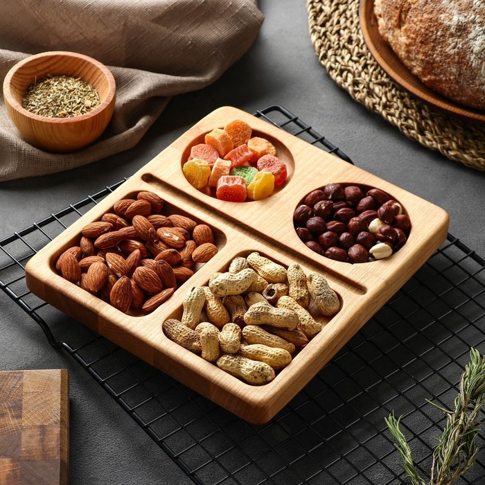 Блюдо для подачи Adelica, 20×18×1,8 см, пропитано маслом, берёза Блюдо для подачи Adelica, 20×18×1,8 см, пропитано маслом, берёза