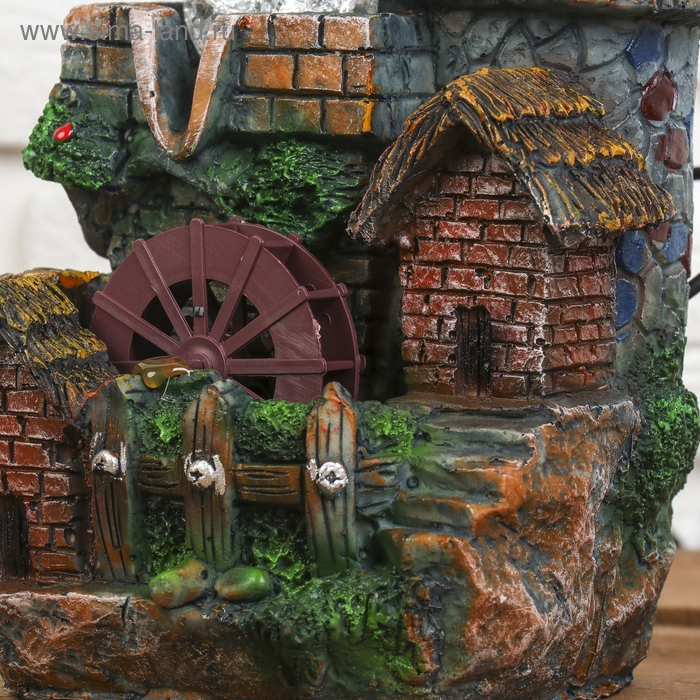 Фонтан Фонтан "Дом с соломенной крышей" 13х17 см (с подсветкой)