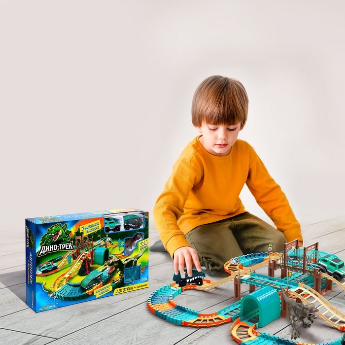 Автотрек «Дино-трек», с 2 машинками, работает от батареек Автотрек «Дино-трек», с 2 машинками, работает от батареек