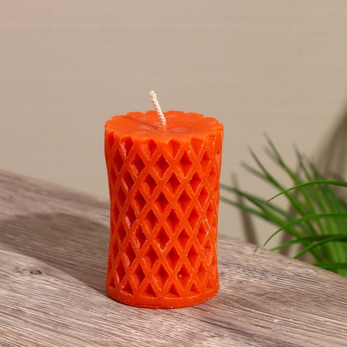 Свеча  Свеча "Столб сеточка" 6х6х8 см, соевый воск, микс