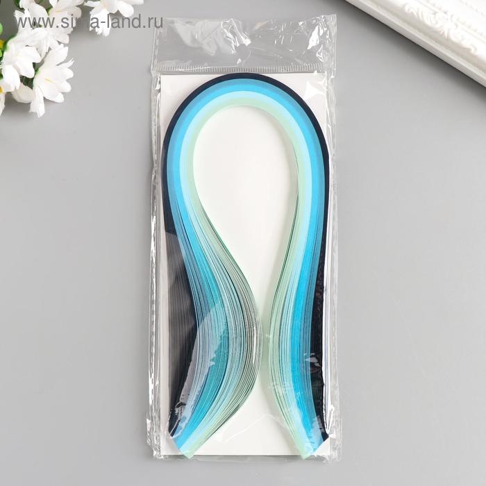 Полоски для квиллинга 100 полосок плотность 120 гр Полоски для квиллинга 100 полосок плотность 120 гр "Голубой градиент" ш. 0,5 см дл. 39 см