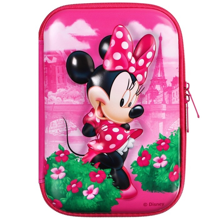 Пенал каркасный 2 секции, с эффектом 3D, 150х220х40 мм, Минни Маус Пенал каркасный 2 секции, с эффектом 3D, 150х220х40 мм, Минни Маус
