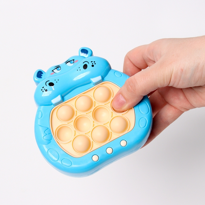 Развивающая игрушка «Бегемотик» с подвесом, свет, звук, виды МИКС