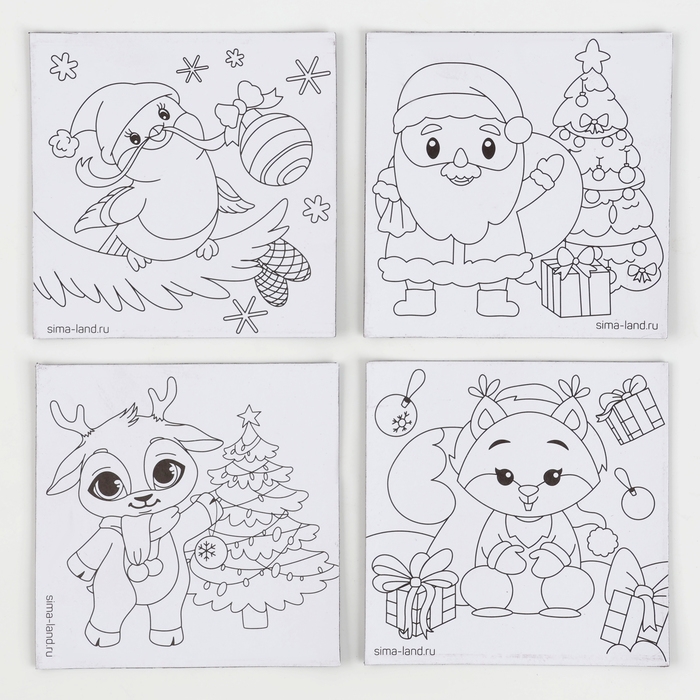 Набор для декорирования магнитов на новый год «Зимняя сказка», новогодний набор для творчества