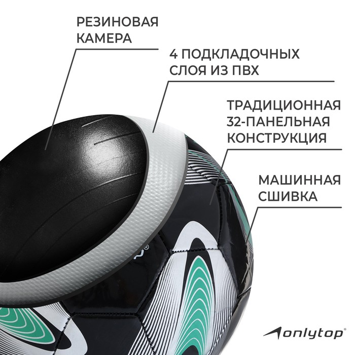 Футбольный мяч ONLYTOP +F50, машинная сшивка, 32 панели, р. 5, PVС Футбольный мяч ONLYTOP +F50, машинная сшивка, 32 панели, р. 5, PVС