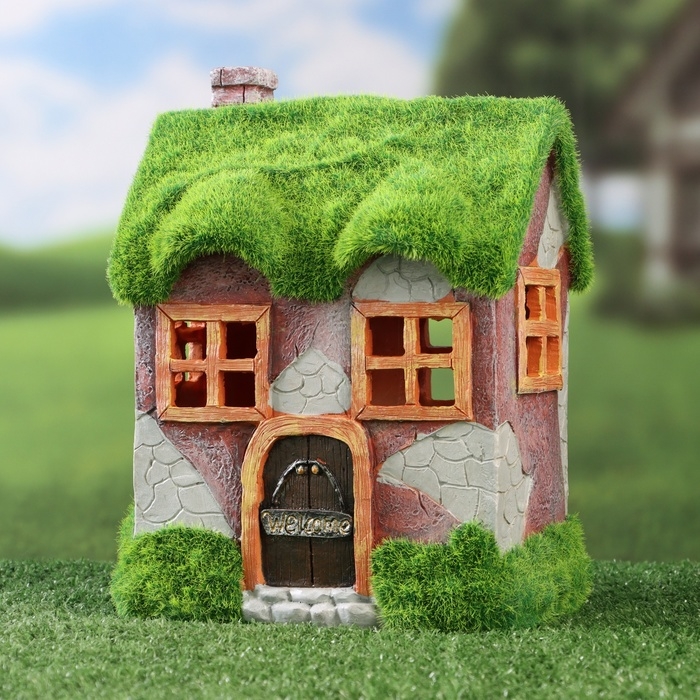 Садовый фонарь  Садовый фонарь "Домик Хоббита" 16х10х22см