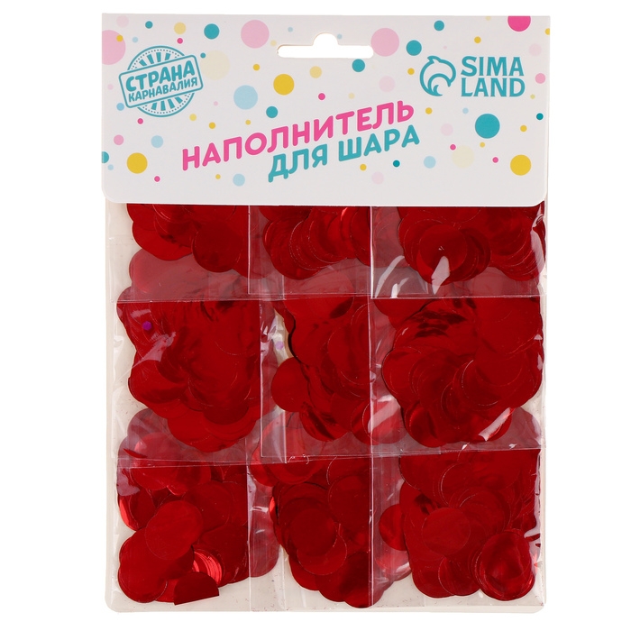 Наполнитель для шара «Круг красный», 1,5 см, 5 г в пакете, набор 9 шт. Наполнитель для шара «Круг красный», 1,5 см, 5 г в пакете, набор 9 шт.