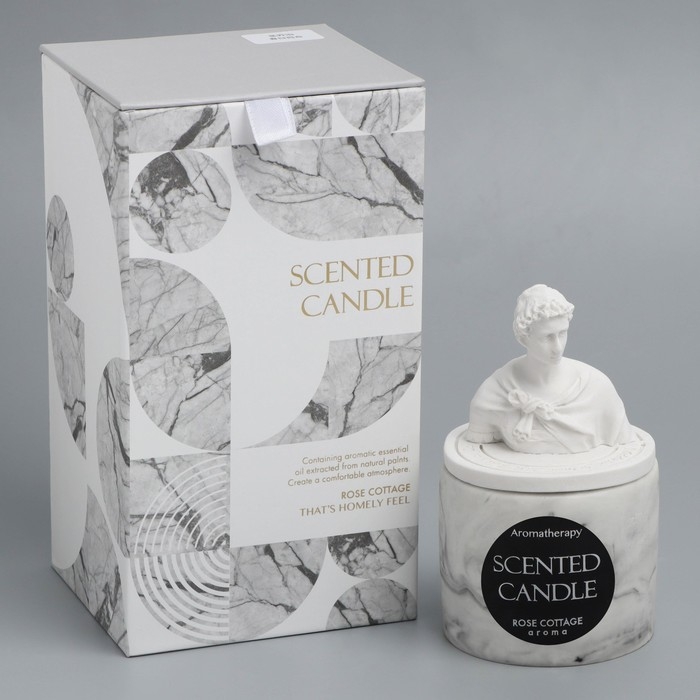 Свеча в бетоне ароматическая  Свеча в бетоне ароматическая "Лилия", соевый воск