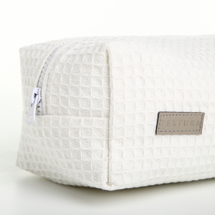 Косметичка на молнии TEXTURA, цвет белый Косметичка на молнии TEXTURA, цвет белый