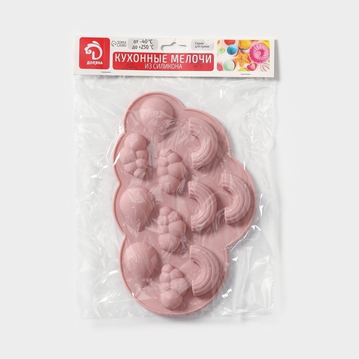 Форма для шоколада Доляна «Погода», силикон, 22,5×14,5×1,5 см, 11 ячеек, цвет МИКС Форма для шоколада Доляна «Погода», силикон, 22,5×14,5×1,5 см, 11 ячеек, цвет МИКС