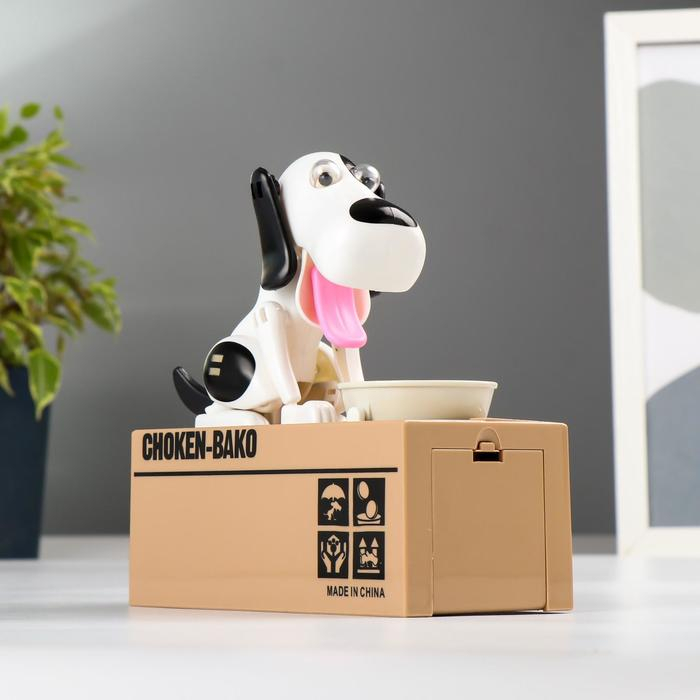 Копилка Копилка "Пёсик кушает монетки" МИКС 17х15х8 см