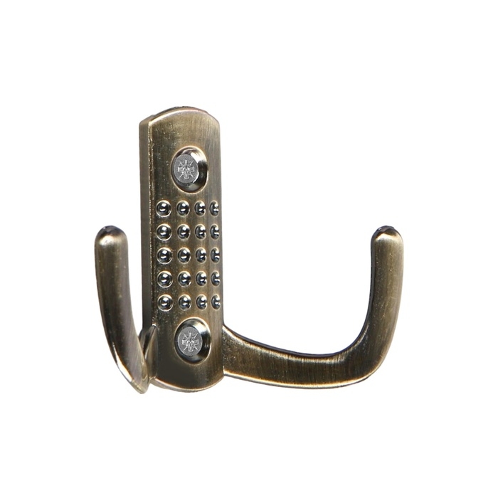 Крючок мебельный ТУНДРА TKD011, двухрожковый, старинная бронза Крючок мебельный ТУНДРА TKD011, двухрожковый, старинная бронза