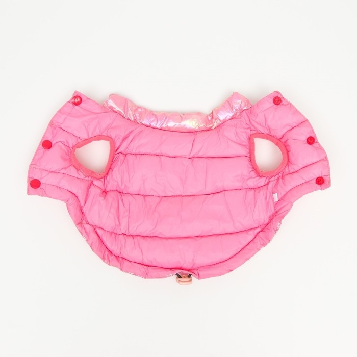 Куртка для собак двухсторонняя с утяжкой, размер 10 (ДС 25 см, ОГ 34 см, ОШ 24 см),розовая Куртка для собак двухсторонняя с утяжкой, размер 10 (ДС 25 см, ОГ 34 см, ОШ 24 см),розовая