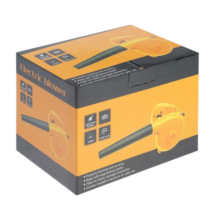 Воздуходувка электрическая ТУНДРА, функция всасывания, 800 Вт, 13000 об/мин, 138 м3/час Воздуходувка электрическая ТУНДРА, функция всасывания, 800 Вт, 13000 об/мин, 138 м3/час