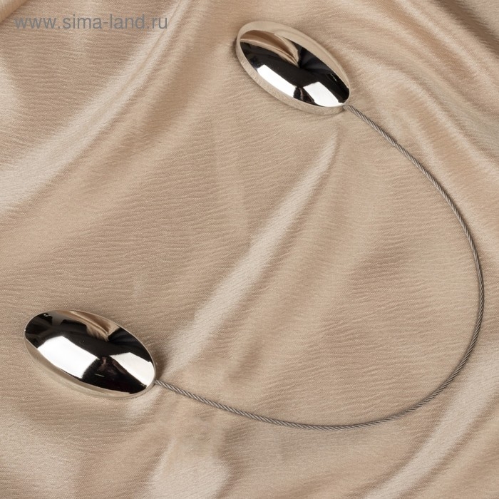 Подхват для штор, 6 × 3,5 см, цвет серебряный Подхват для штор, 6 × 3,5 см, цвет серебряный