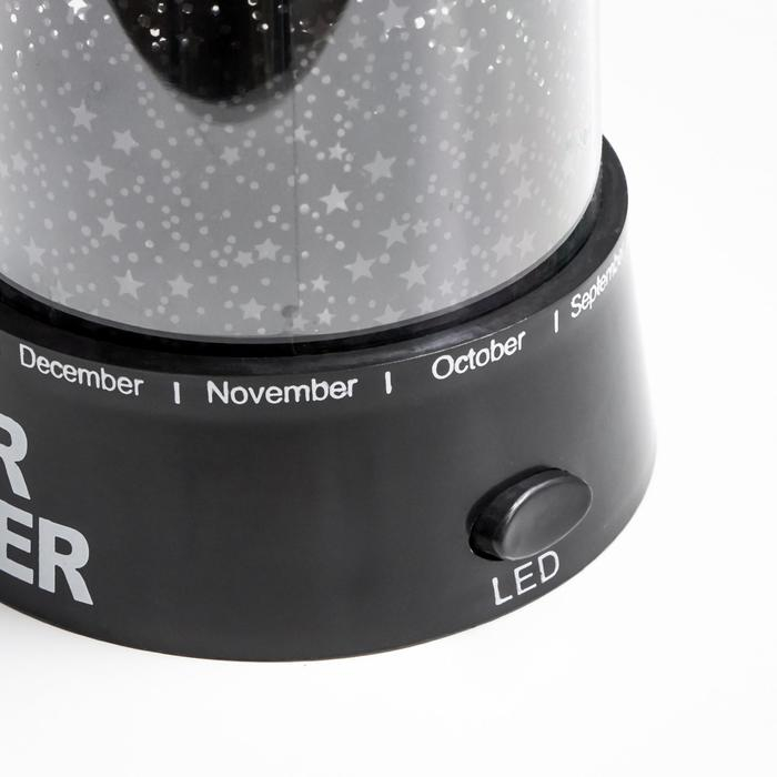 Ночник-проектор Ночник-проектор "Звёздное небо" 4 LED, 12 см, (DC/5V, USB или 3*АА не в комплекте)