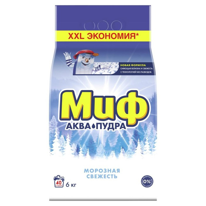 Стиральный порошок Миф  Стиральный порошок Миф "Морозная свежесть", автомат, 6 кг