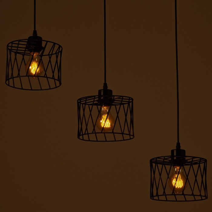 Светильник BayerLux Светильник BayerLux "Румбо"3х Е27 40Вт черный 18х50х12-112см