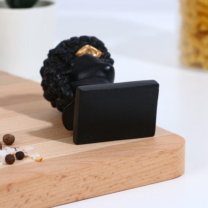 Подставка для зубочисток «Давид», черная с золотым, 5х5х9 см Подставка для зубочисток «Давид», черная с золотым, 5х5х9 см