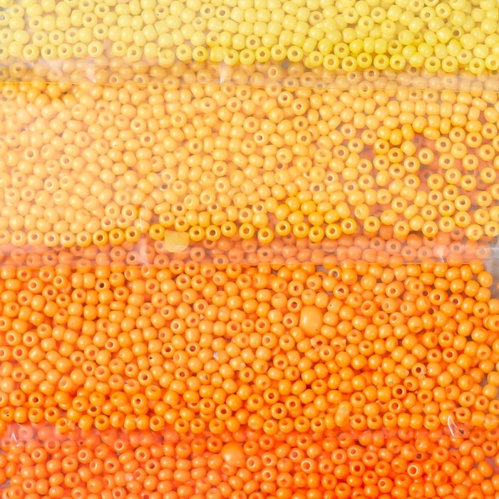 Бисер круглый 12/0  Бисер круглый 12/0 "Солнечные зайчики" 6 цветов х 10 гр 20х8 см