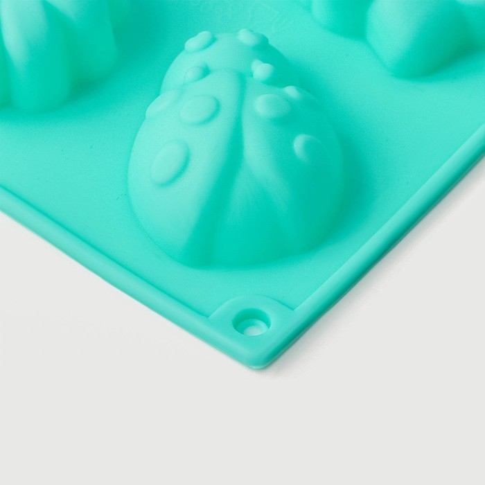 Форма для шоколада Доляна «Пыльца», силикон, 29×17 см, 15 ячеек (4,8×4 см), цвет мятный Форма для шоколада Доляна «Пыльца», силикон, 29×17 см, 15 ячеек (4,8×4 см), цвет мятный