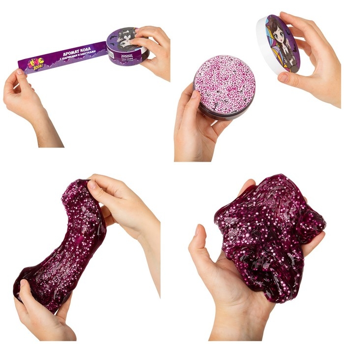 Набор слаймов макси «Slime boom. Трендовый микс», 250 мл, 6 видов с наполнит., шоу-бокс