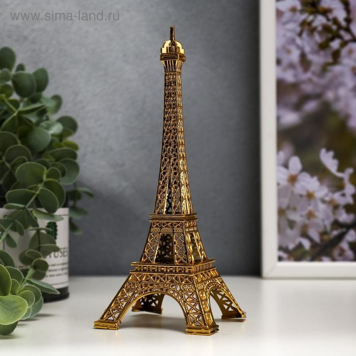 Сувенир металл Сувенир металл "Эйфелева башня" золото 18х7х7 см