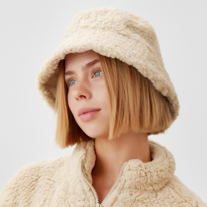 Панама зимняя двусторонняя MINAKU, цвет бежевый, р-р 56-58 Панама зимняя двусторонняя MINAKU, цвет бежевый, р-р 56-58