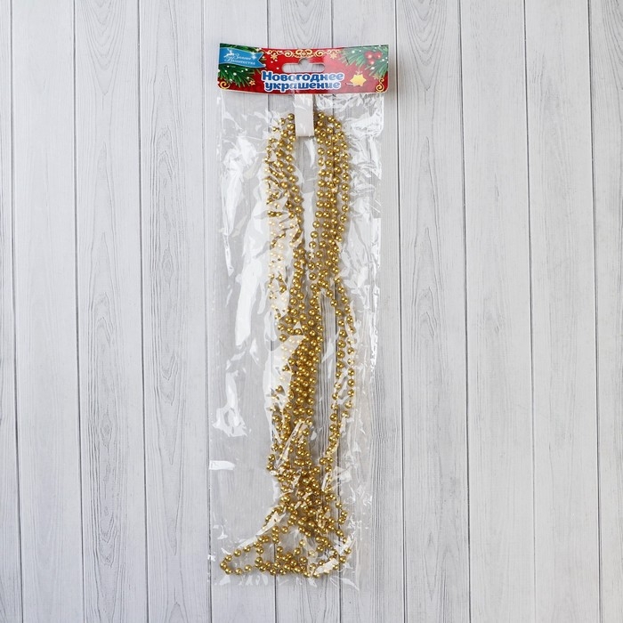 Бусы на ёлку 2,7 м d-4 мм Бусы на ёлку 2,7 м d-4 мм "Шарики" микс