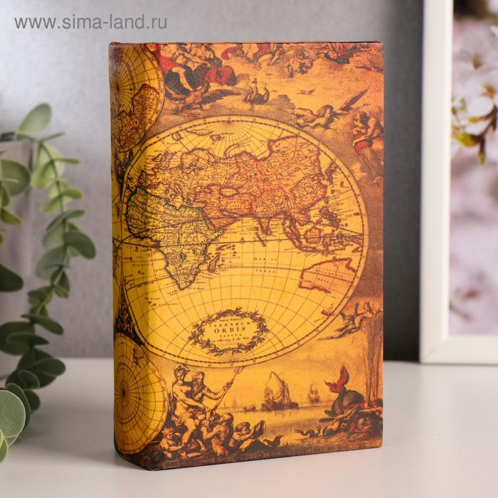 Сейф-книга дерево  Сейф-книга дерево "География" 17х11х5 см