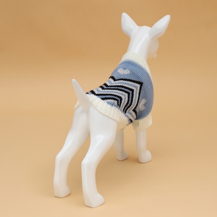 Свитер  Свитер "Волна", XS (ДС 17, ОШ 17, ОГ 23-37 см), голубой