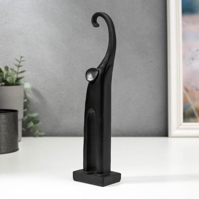 Сувенир полистоун Сувенир полистоун "Чёрный слон с длинными ногами" 24,3х5,7х4 см