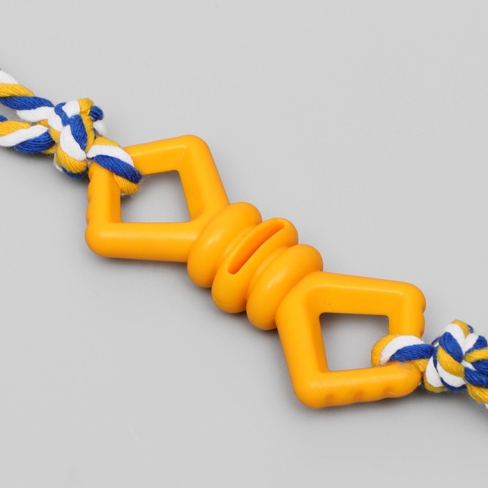 Игрушка жевательная с канатом Игрушка жевательная с канатом "Бантик", 11 см, микс цветов