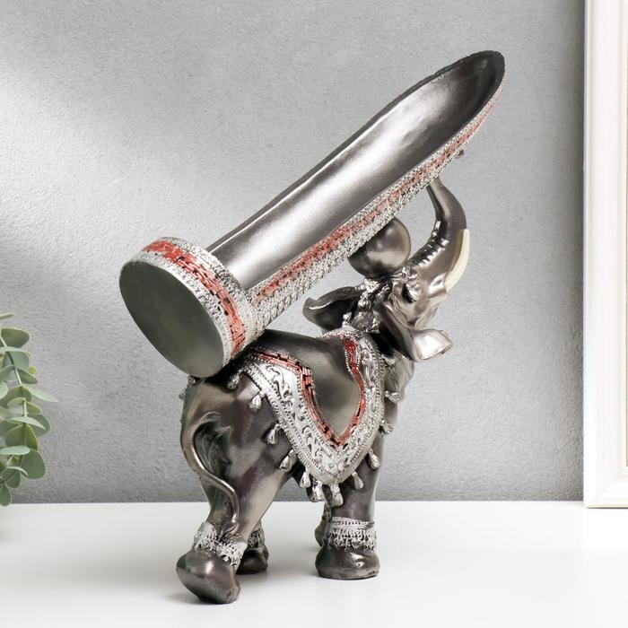 Сувенир полистоун подставка под бутылку Сувенир полистоун подставка под бутылку "Грифельный слон" 29,5х29х10 см