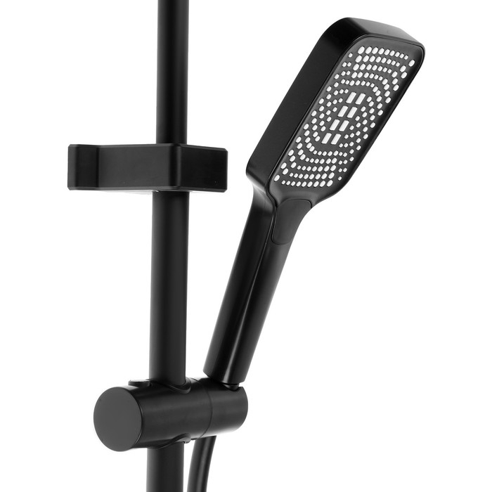 Душевая система ZEIN Z3684, верхняя и ручная лейка, ПВХ шланг, гигиенический набор, черная Душевая система ZEIN Z3684, верхняя и ручная лейка, ПВХ шланг, гигиенический набор, черная