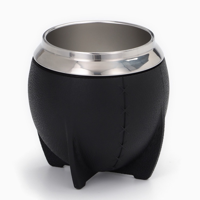 Калабас для чая Мате 250 мл и бомбилья, набор для приготовления, черный Калабас для чая Мате 250 мл и бомбилья, набор для приготовления, черный