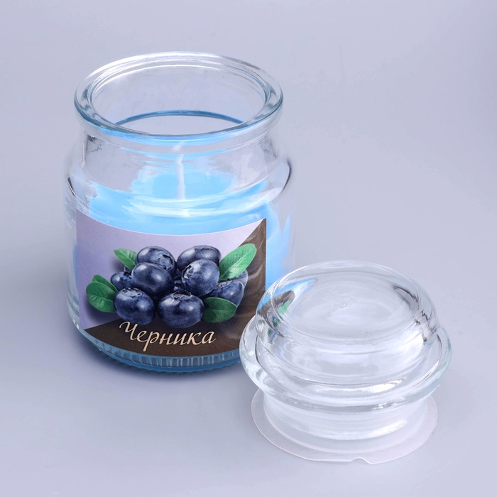 Свеча в банке ароматическая  Свеча в банке ароматическая "Лесная черника" 6х8,5см