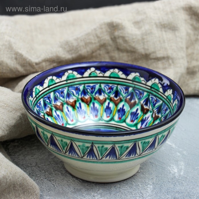 Коса Риштанская Керамика  Коса Риштанская Керамика "Узоры" 15 см, малая, микс